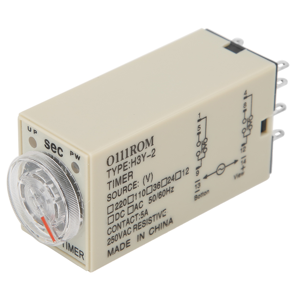 H3y-2 8-poliges Zeitverzögerungsrelais (0–1 Sekunde), 5 A 110 V Ac, Drehschalter, Vielseitig Einsetzbar