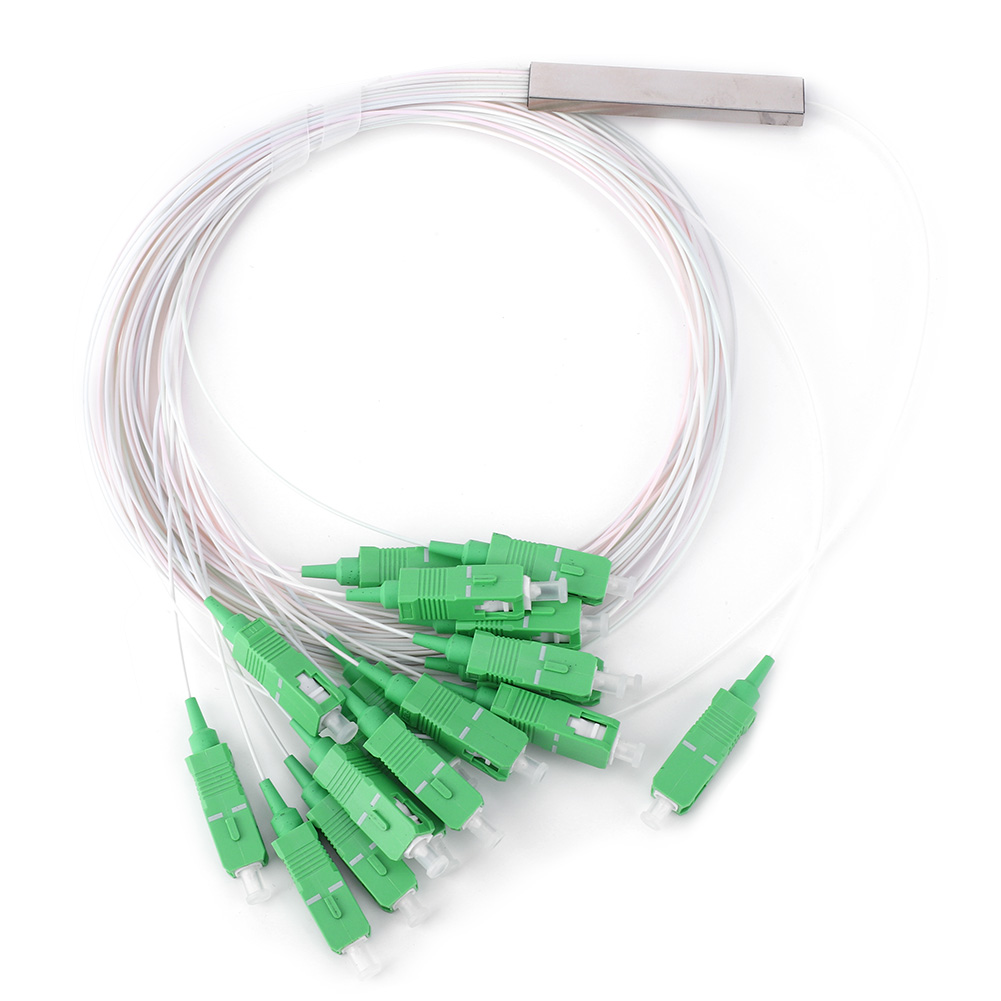 1x16 0,9 Mm Sm Sc/apc Glasfaserbündel Mit Plc-splitter 1260-1650 Nm