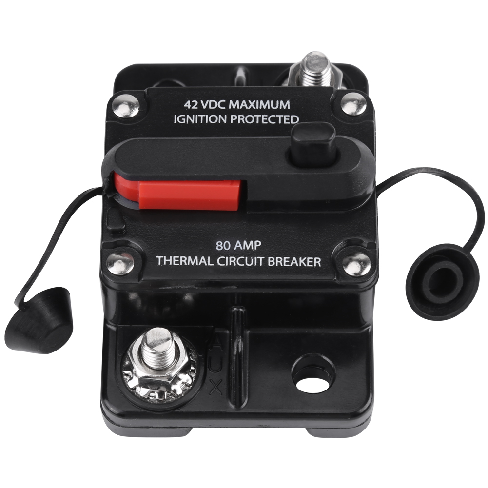 Automatischer 80a 12v-42v-schutzschalter Für Autoradios, Manuelle Rückstellung, Audio-schaltungsschutz