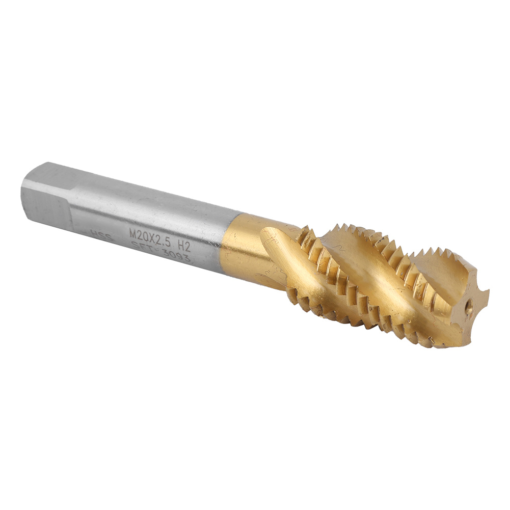 Hss-handgewindebohrer, 2,5 Mm Steigung, M20, Gold-/silberfarben, Für Kobalt-spiralgewindeschneidmaschine