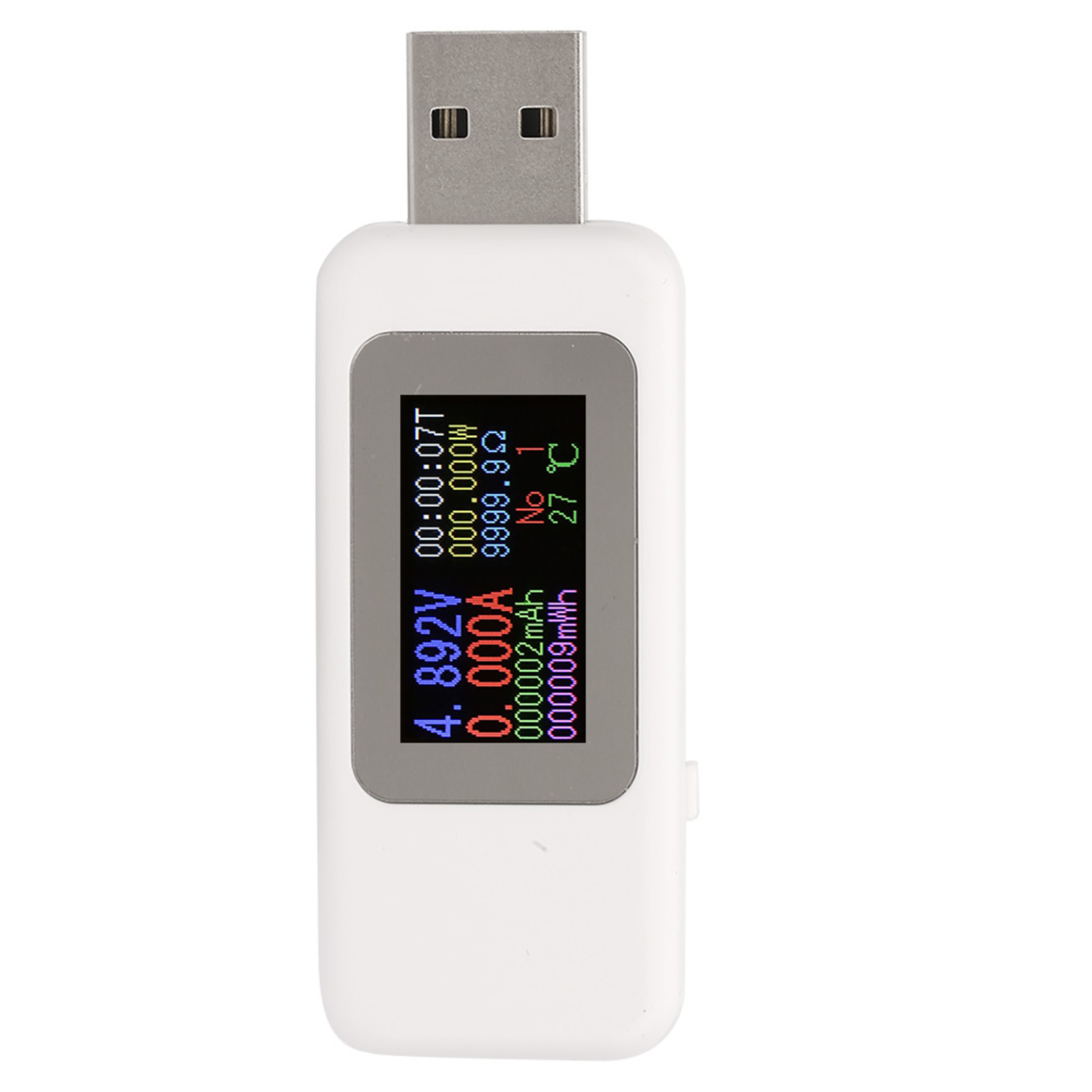 Usb-tester Mit Lcd-bildschirm, Lastdetektor, Digitalem Dc 4-30v Voltmeter Und Amperemeter (weiß)