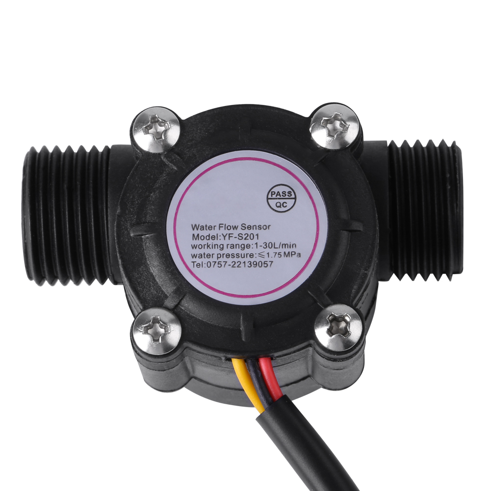 Hochpräziser Hall-effekt-durchflussmesser Dn15 G1/2, Wasserdurchflusssensor 1–30 L/min