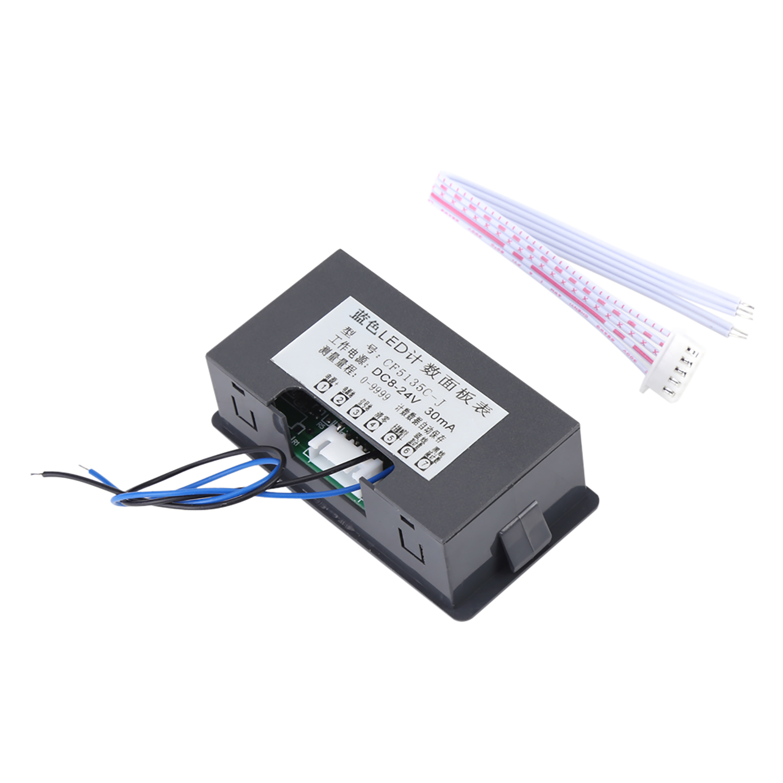 4-stelliger Dc-led-digitalzähler (0–9999), Blaue Digitalanzeige, Vorwärts-/rückwärtszählung, Plus/minus, Messfeld