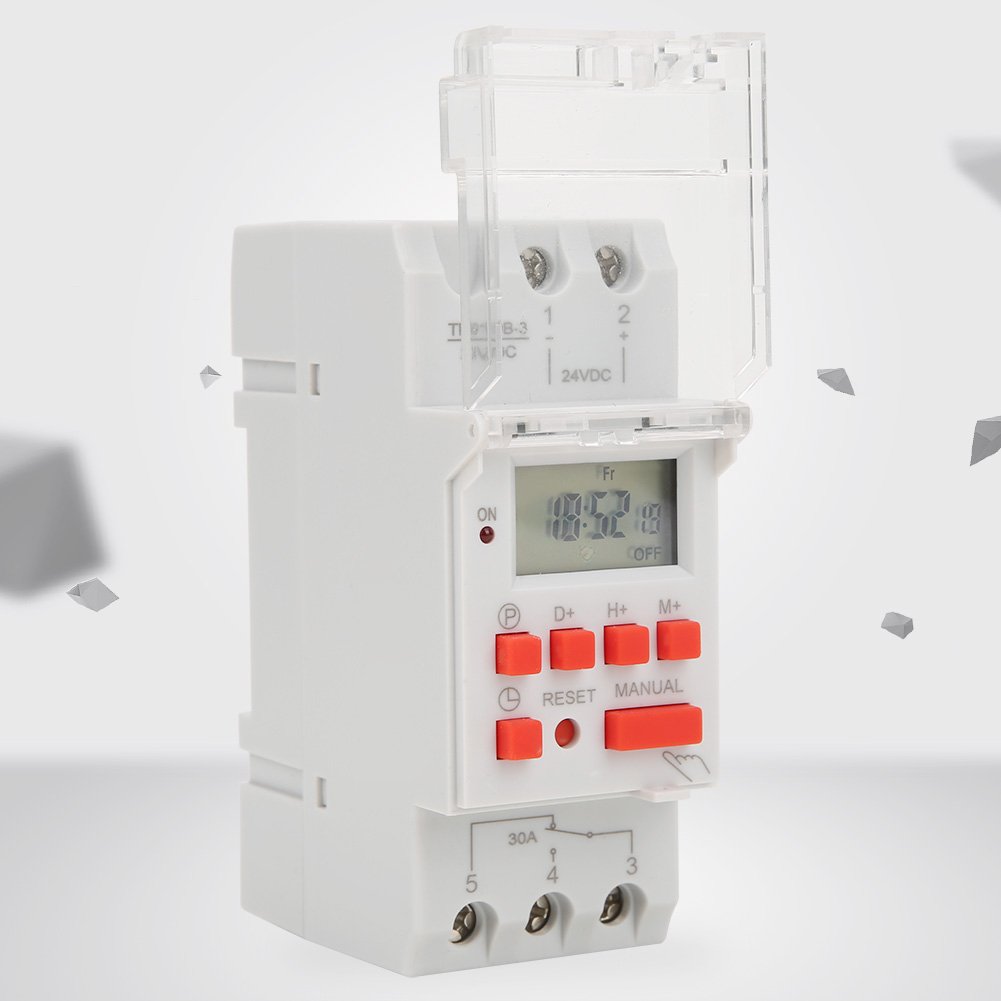 Programmierbarer Zeitschalter Dc 24v 30a, 12/24h Wochentimer, Lcd Ein/aus-timerrelais, Automatische Steuerung.