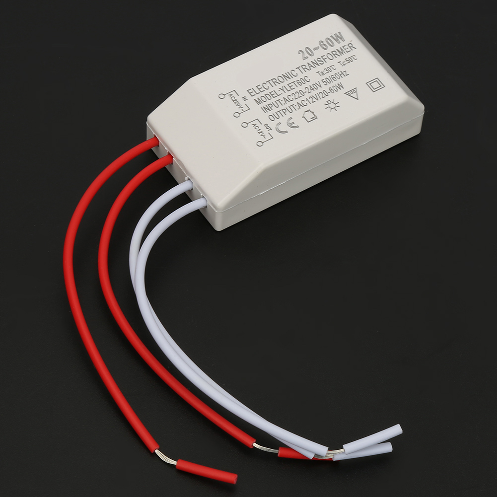 Elektronischer Wechselstromtransformator 220 V Auf 12 V, Spannungswandler 20–60 W, Intelligentes Netzteil Für Led-strahler