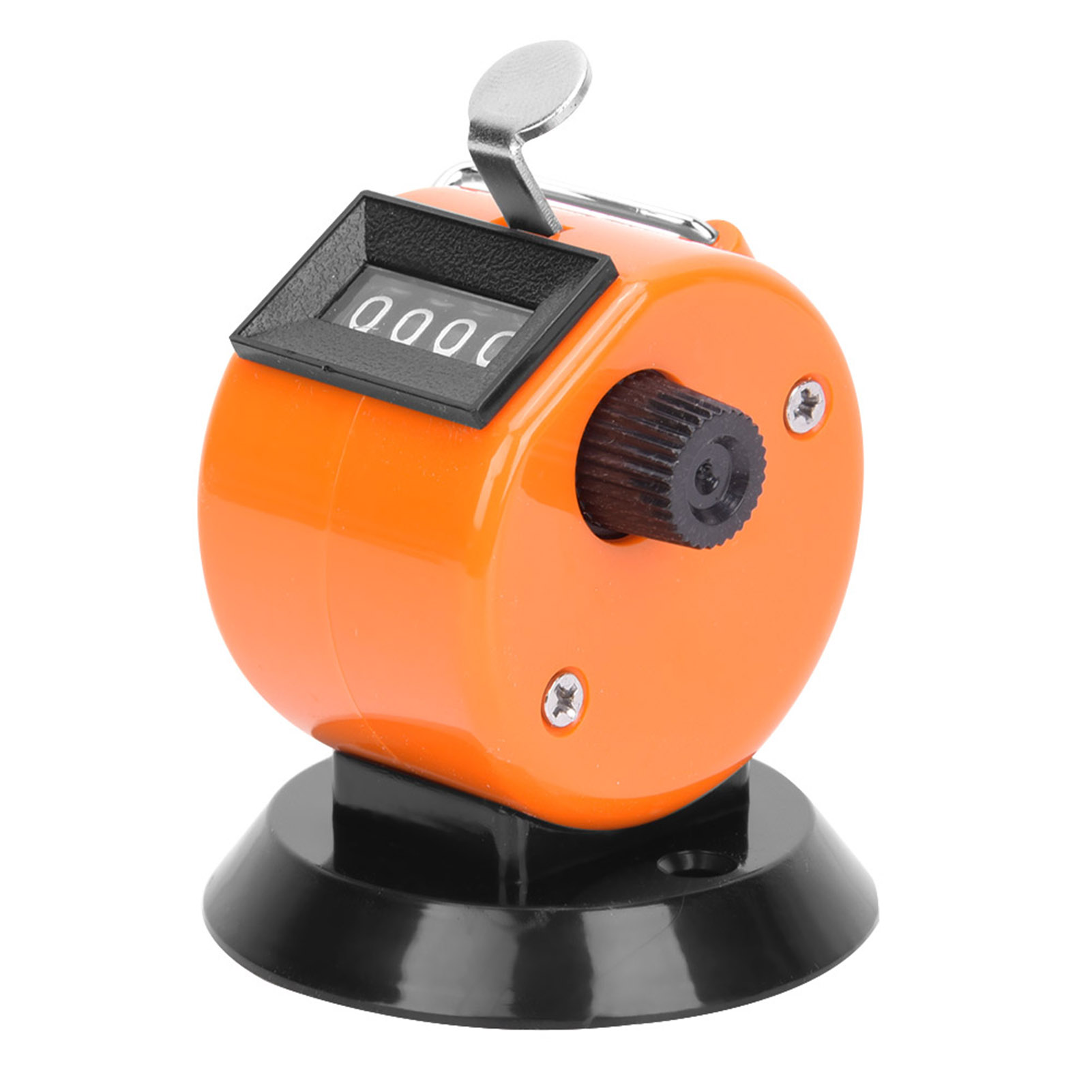 4-stelliger Berm-handzähler, Abs-gehäuse, Tragbares Mechanisches Zählgerät Mit Haken, Orange