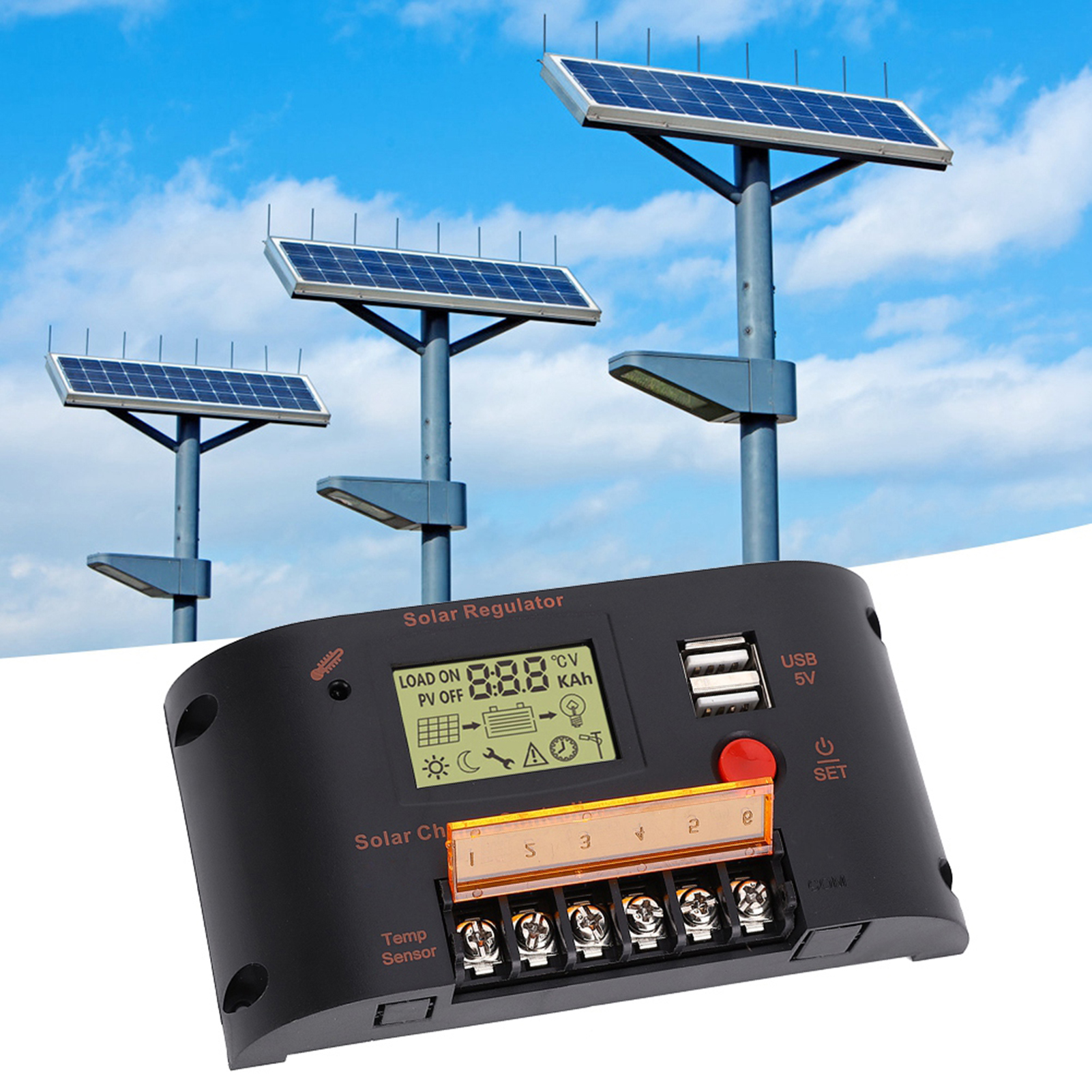 10a Solarladeregler, Photovoltaik-controller Für Blei-säure-batterien, Solarstromgenerator, 12v/24v Spannungsregler, Lademanagementgerät.
