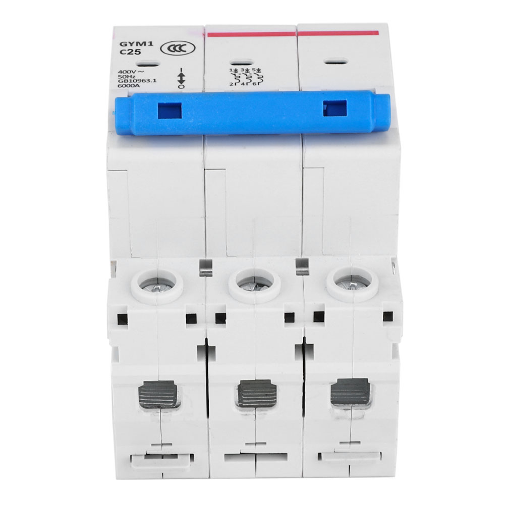 Gym1-dz47s Modularer Leitungsschutzschalter, 3-polig, 25 A, 400 V Ac, Ip20, Lange Lebensdauer, Elektrischer Stromkreisschutz