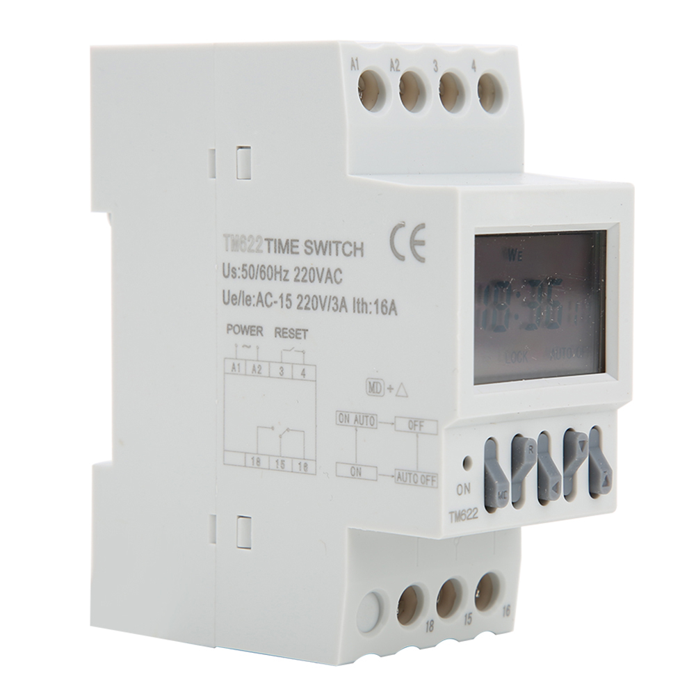 Tm622 Digitaler Zeitschalter Din-schienen-countdown-timer Ac220v Modularer Zeitschalter-programmierer