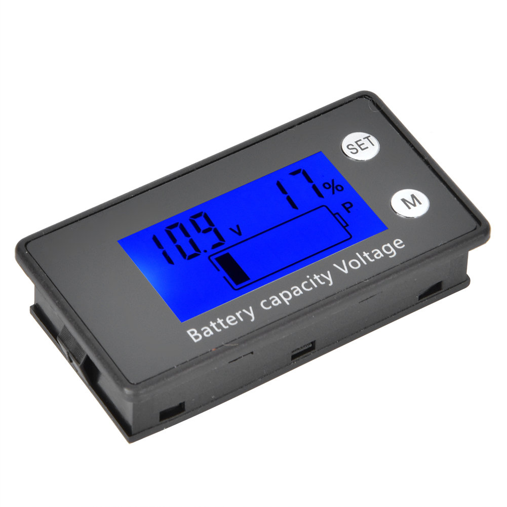 Tragbares Digitales Lcd-voltmeter Für Batterien Und Industrieanlagen (10–100 V Gleichstrom), Spannungsmessgerät, Blau, Digitale Anzeige