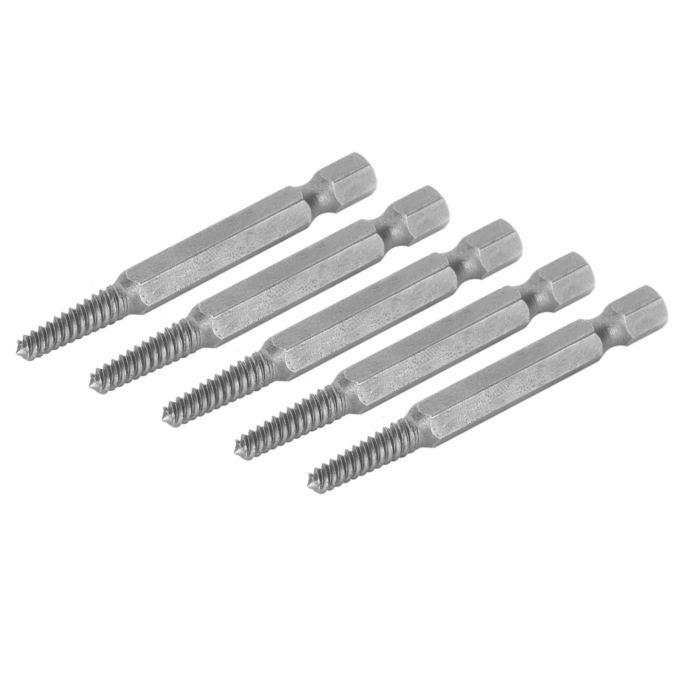 Set Mit 5 Abgebrochenen Schraubenausdrehern 61 Mm, Bohrer Zum Entfernen Beschädigter Bolzen, Sechskantgriff, Hss-schnellstahl.