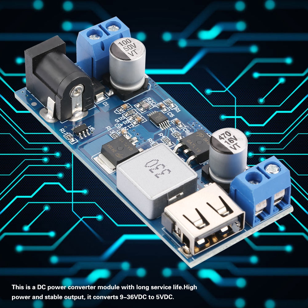 30-w-dc/dc-abwärtswandler, 9–36 V Auf 5 V, 6 A, 12-v/24-v-abwärtsnetzteil, Usb-ladefunktion