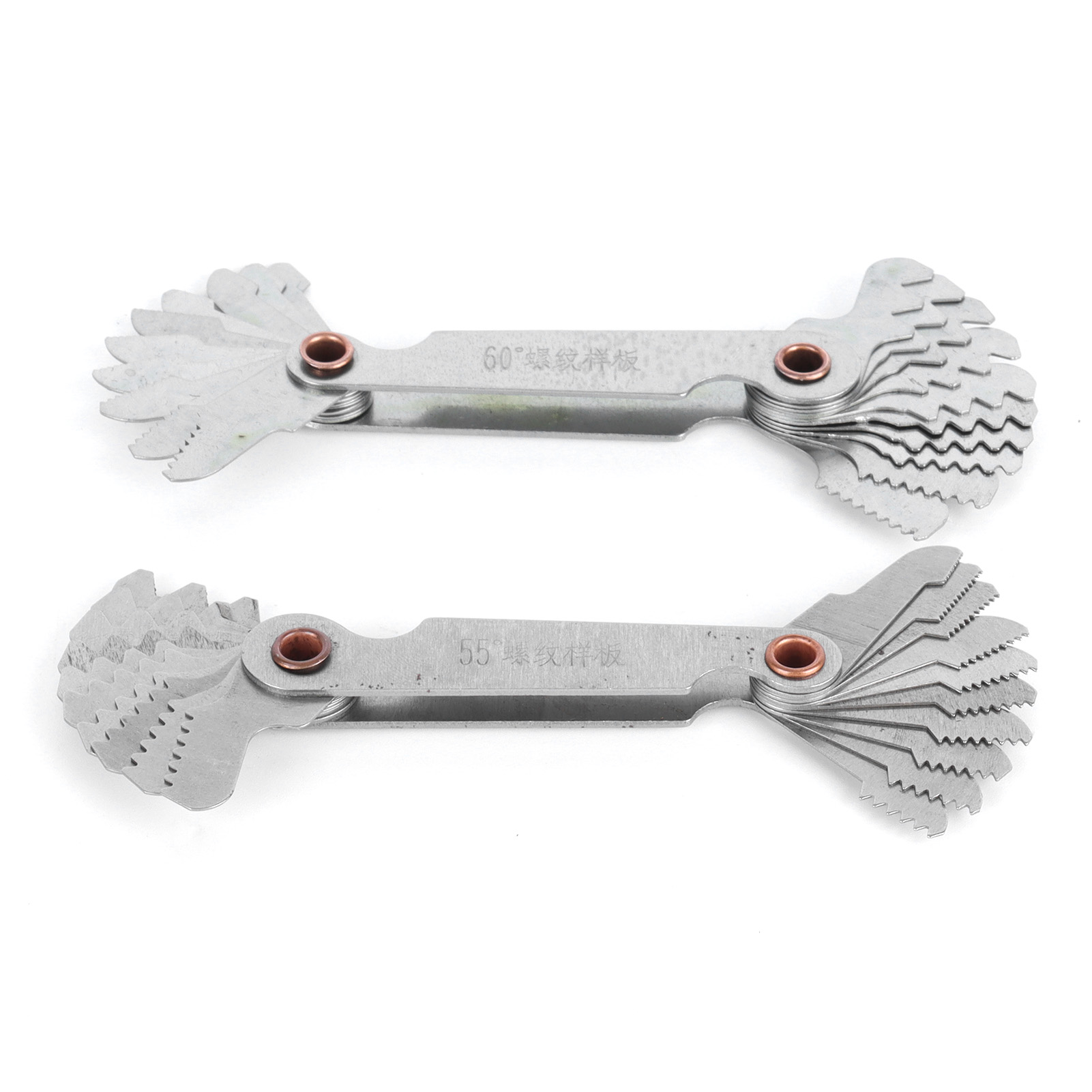 2-teiliges Gewindelehren-set, Metrisch 60° Und Imperial 55°, Edelstahl, 20 Klingen, Werkzeug Zur Messung Der Gewindesteigung.