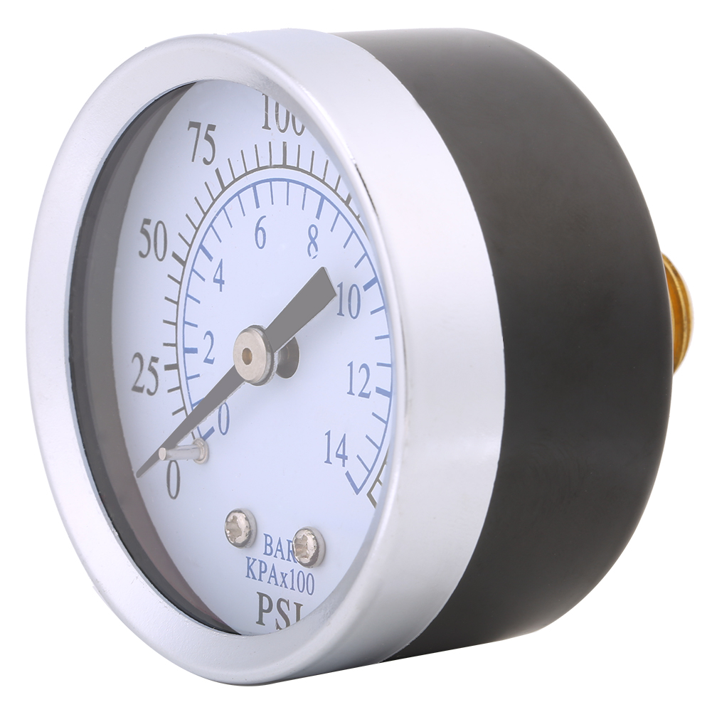 Miniatur-manometer, 1 Stück, 0-200 Psi / 0-14 Bar, Npt-gewinde, Für Kraftstoff, Luft, Öl Oder Wasser