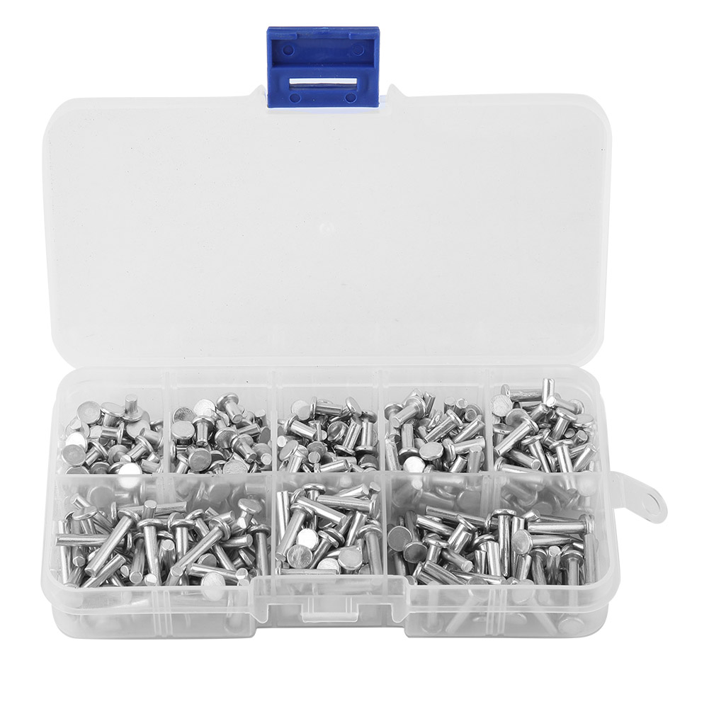 400 Stück M3-senkkopf-aluminiumnieten, Vollnieten Mit Flachem Kopf, Länge 4 Mm Bis 16 Mm