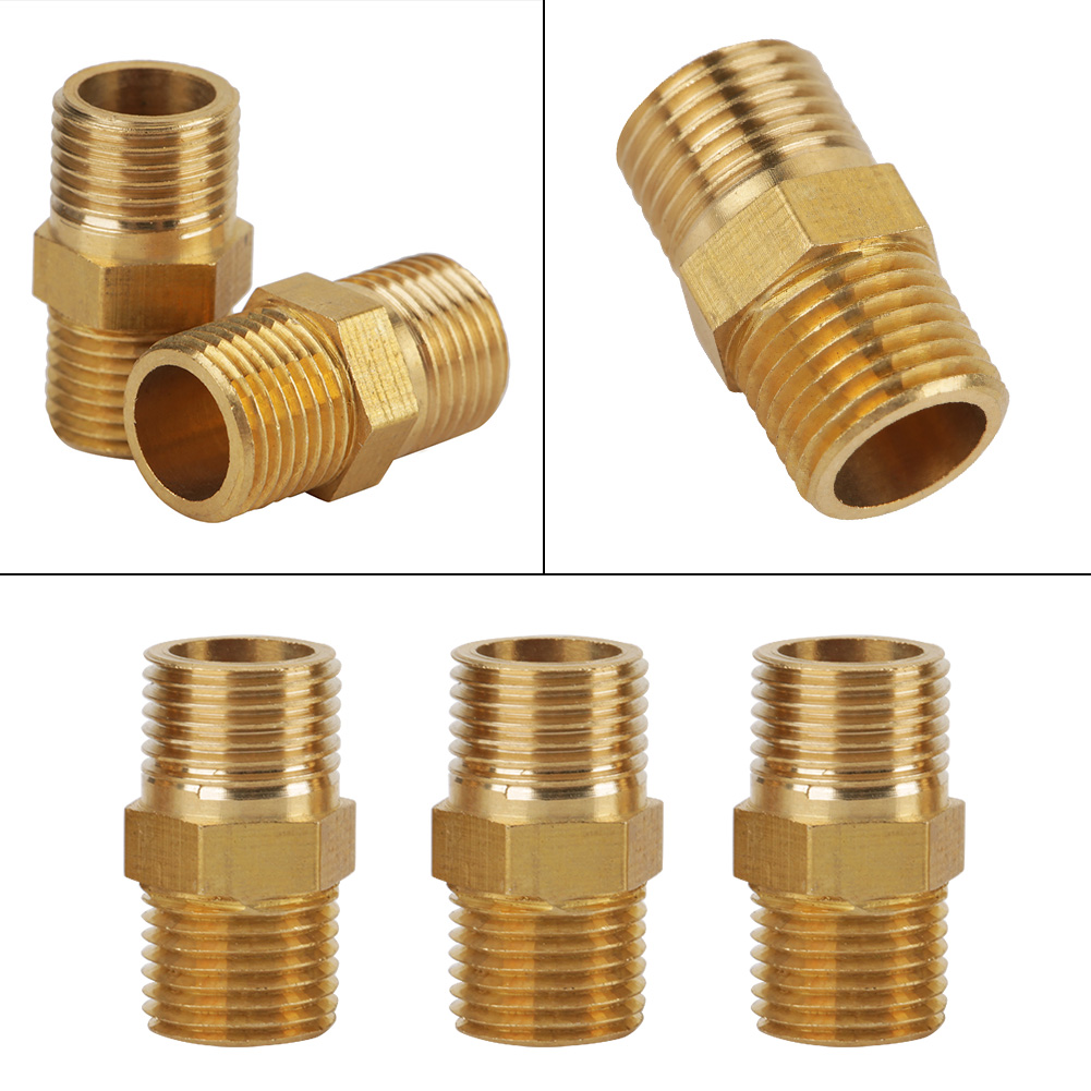 Sechskant-schnellverbinder Aus Messing, 1/8" Bsp Auf 1/8" Bsp Außengewinde, Schlauchverbinder, 20er-packung