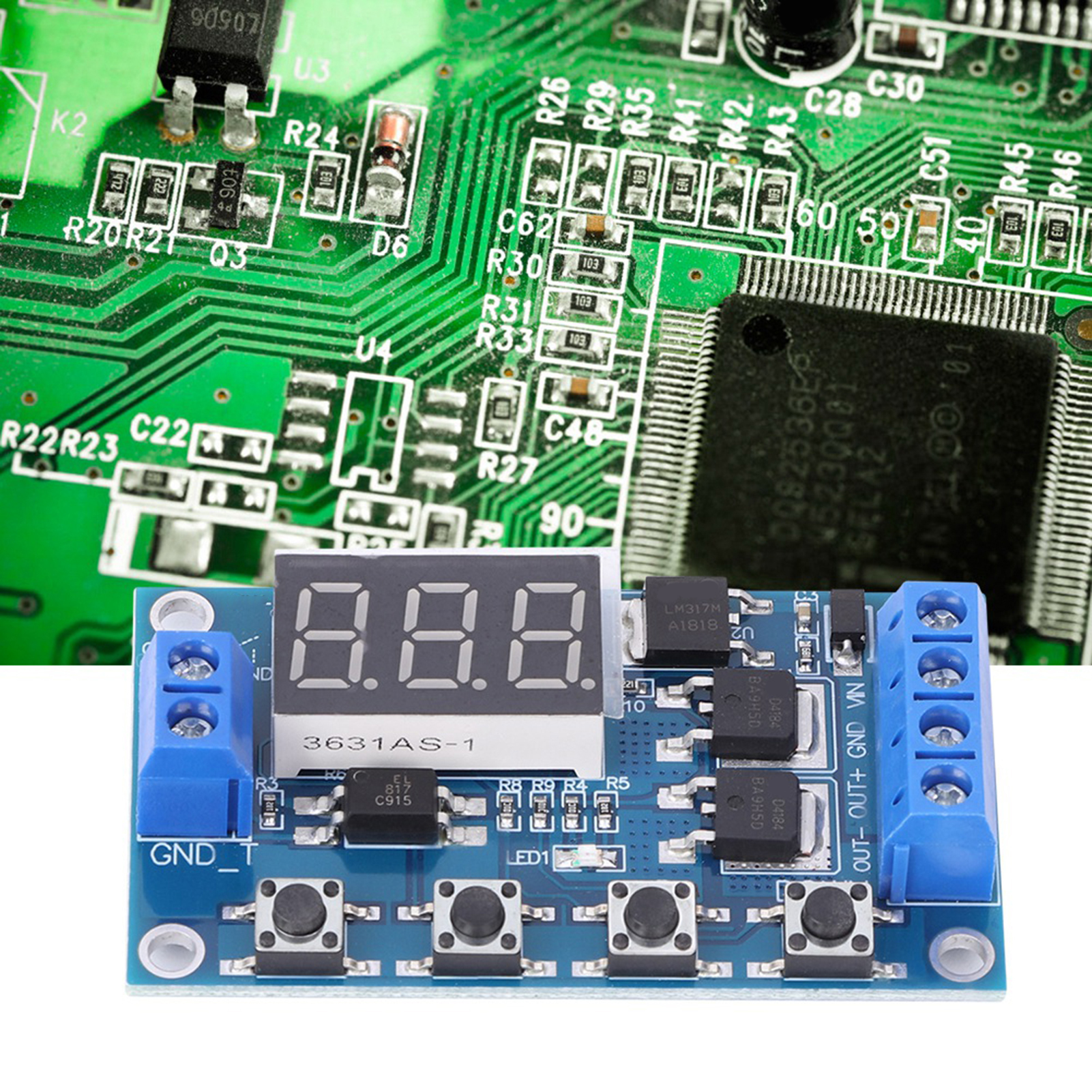 Verzögerungstimer-modul Mit Zyklischer Triggerung, Dual-mos-röhre, 12v/24v Leiterplattensteuerung Für Industrielle Automatisierung Und Diy.