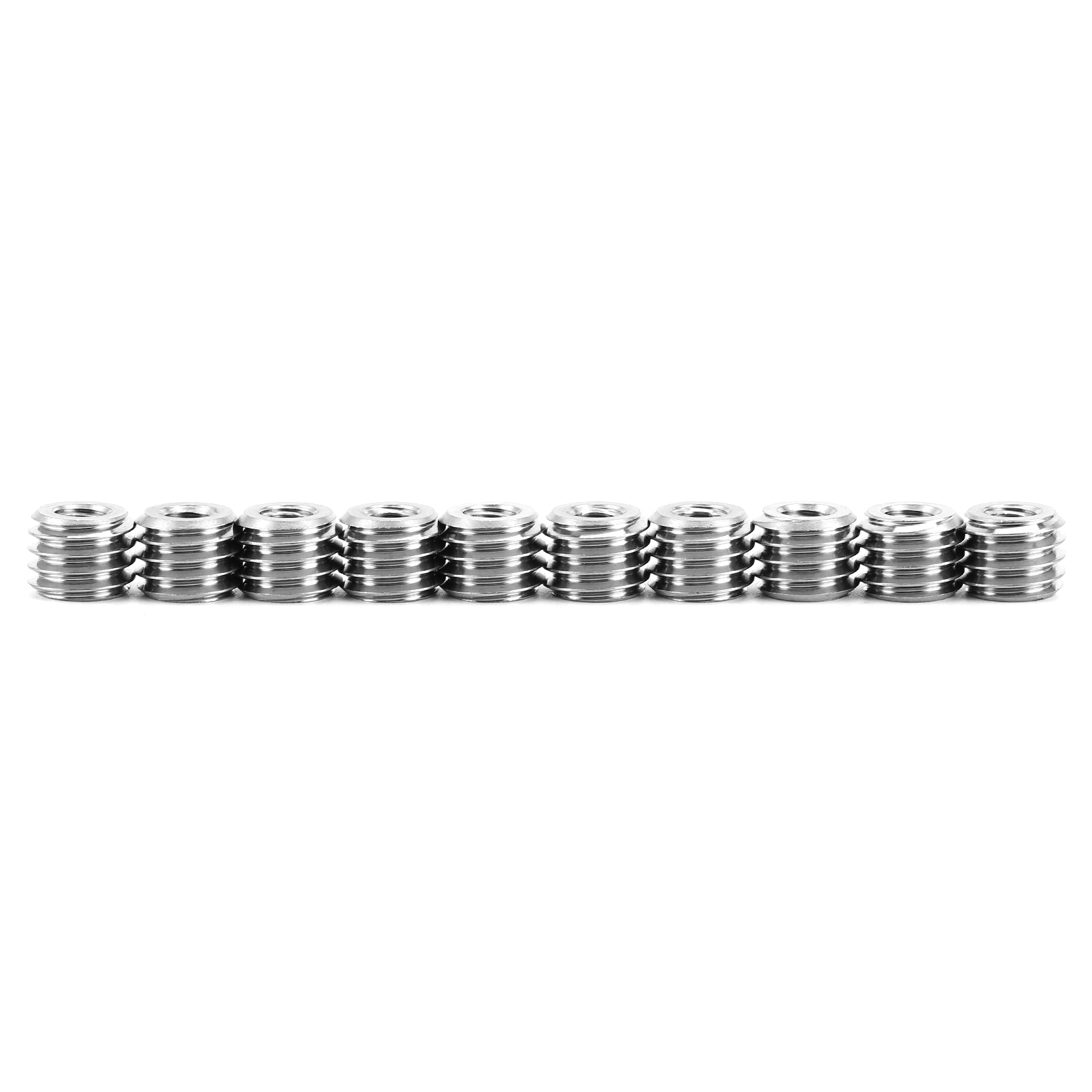 10 Stück Reduziermuttern Aus Edelstahl, M4x0,7 Innengewinde Auf M8x1,25 Außengewinde, 6 Mm, Edelstahl, Für Anwendungen In Der Luftfahrt, Automobilindustrie Und Dampfturbinen.