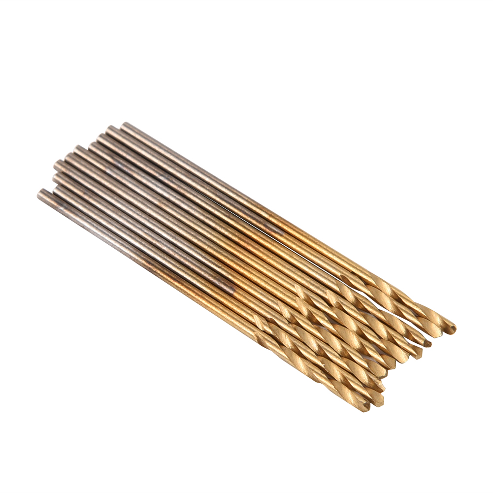 Hss-spiralbohrer 1,0 Mm, Zylindrischer Schaft, Für Elektrische Bohrmaschinen, 10er-packung