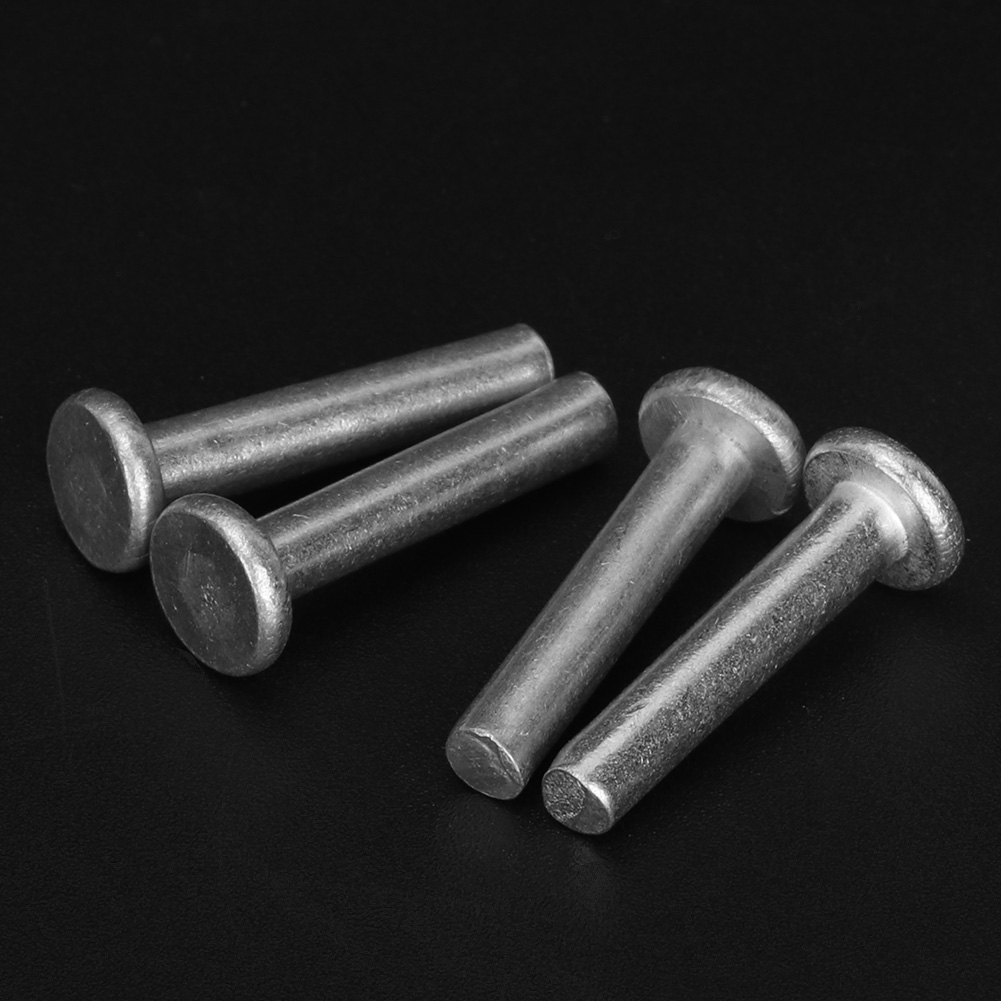 100 M4x25 Gb867 Flachkopf-aluminiumnieten, Vollnieten Mit Senkkopf, 100er-packung