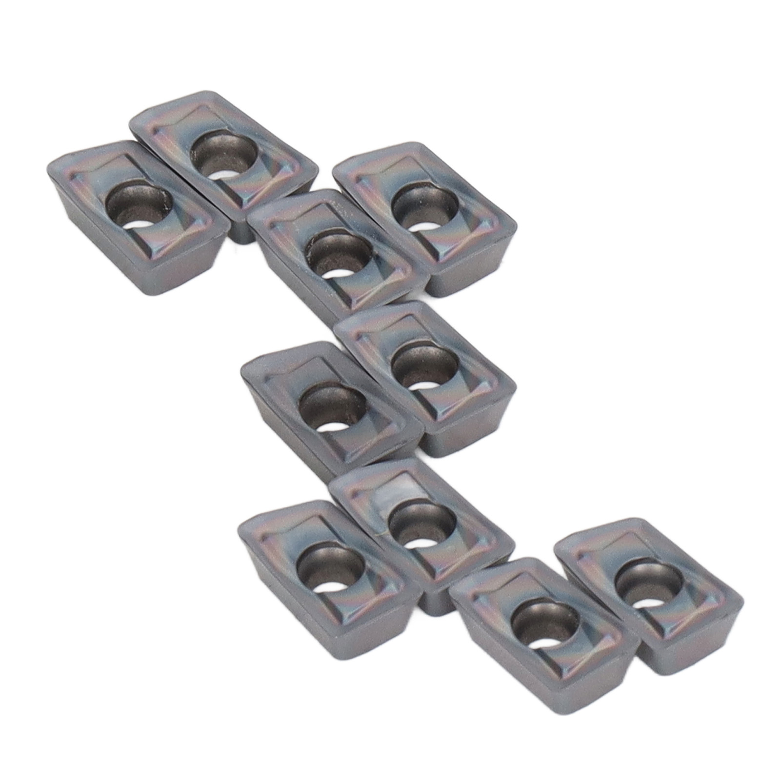 10 Hochpräzise, Mehrfarbige Hartmetall-dreheinsätze, Schnellschneidende, Beschichtete Cnc-wendeschneidplatten, 10er-packung