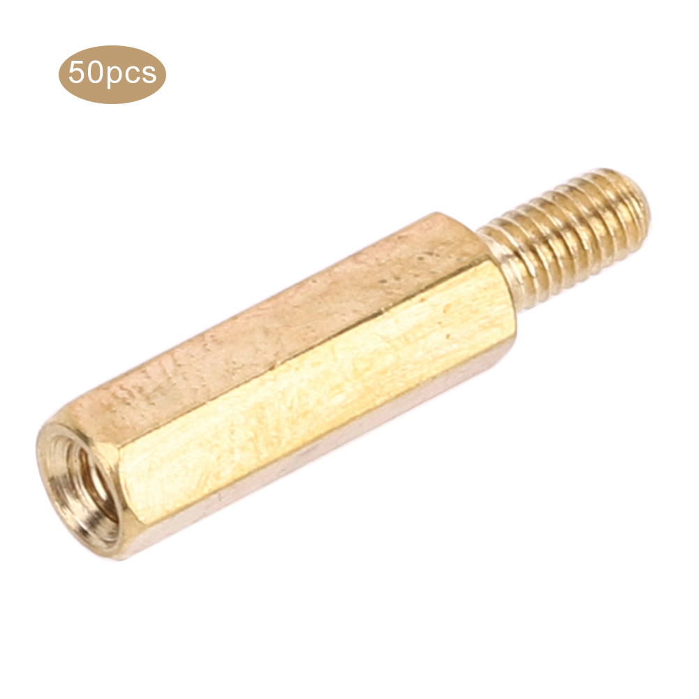 M3 X 15 Mm Messing-sechskantmutter, Einzelkopf-ersatzset, 50 Stück, Für Leiterplattenmontage, Innensechskant-abstandshalter, Präzisionsschrauben, Elektronikgeräte