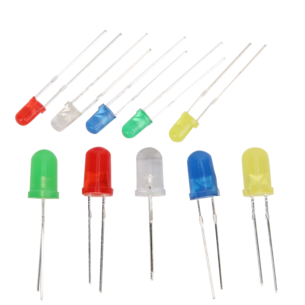 300-led-set (3 Mm & 5 Mm) – Rot, Grün, Gelb, Blau, Weiß