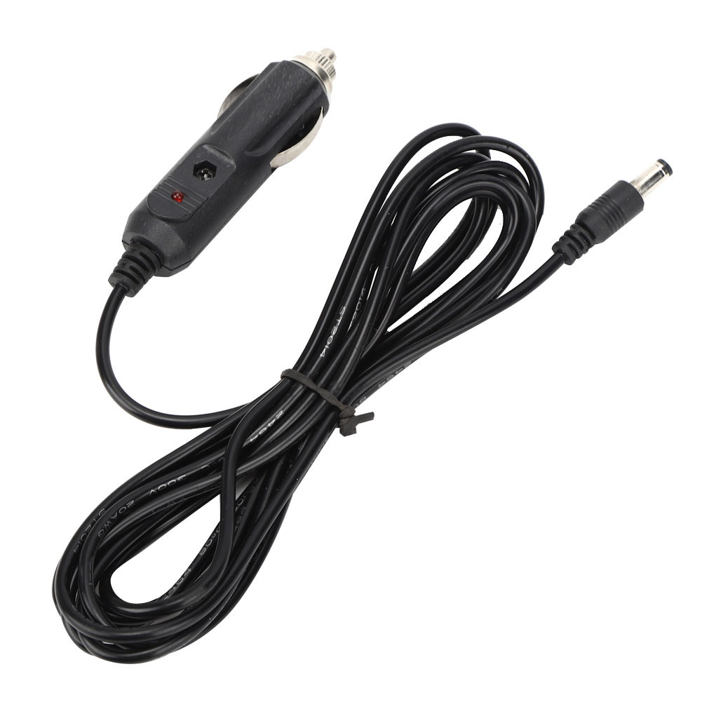 2-teiliges Kfz-zigarettenanzünder-adapterkabel, 12v-stecker Mit Kontrollleuchte, 3 Meter Lang, Universell Für Kfz-zubehörladegeräte.