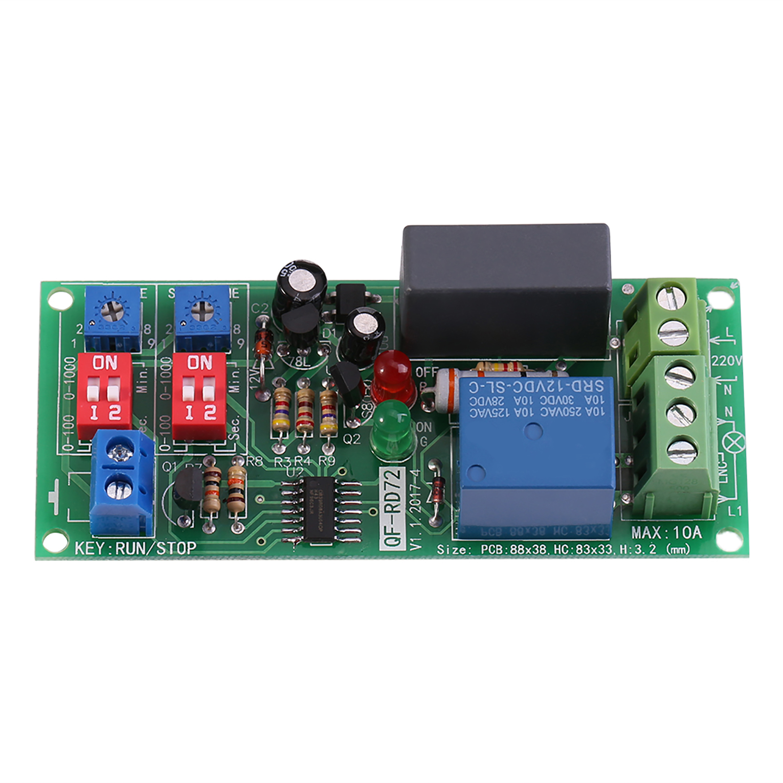Stück Einstellbares Timer-modul Mit Unendlicher Zykluszeit, Ac 100 V–250 V, Verzögerungs-ein/aus-relais
