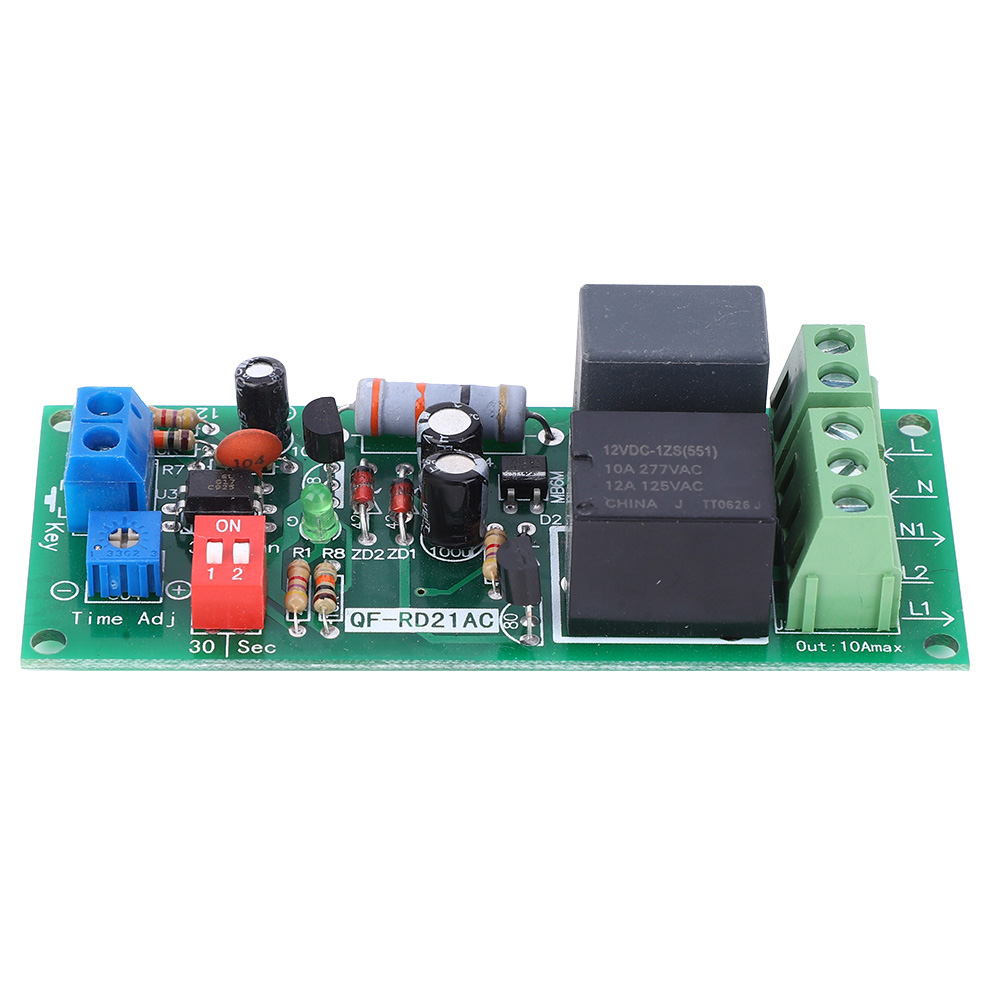 100–220 V Ac Zeitverzögerungsrelaismodul, Timer-schalter, 0–300 Min Stoppverzögerung