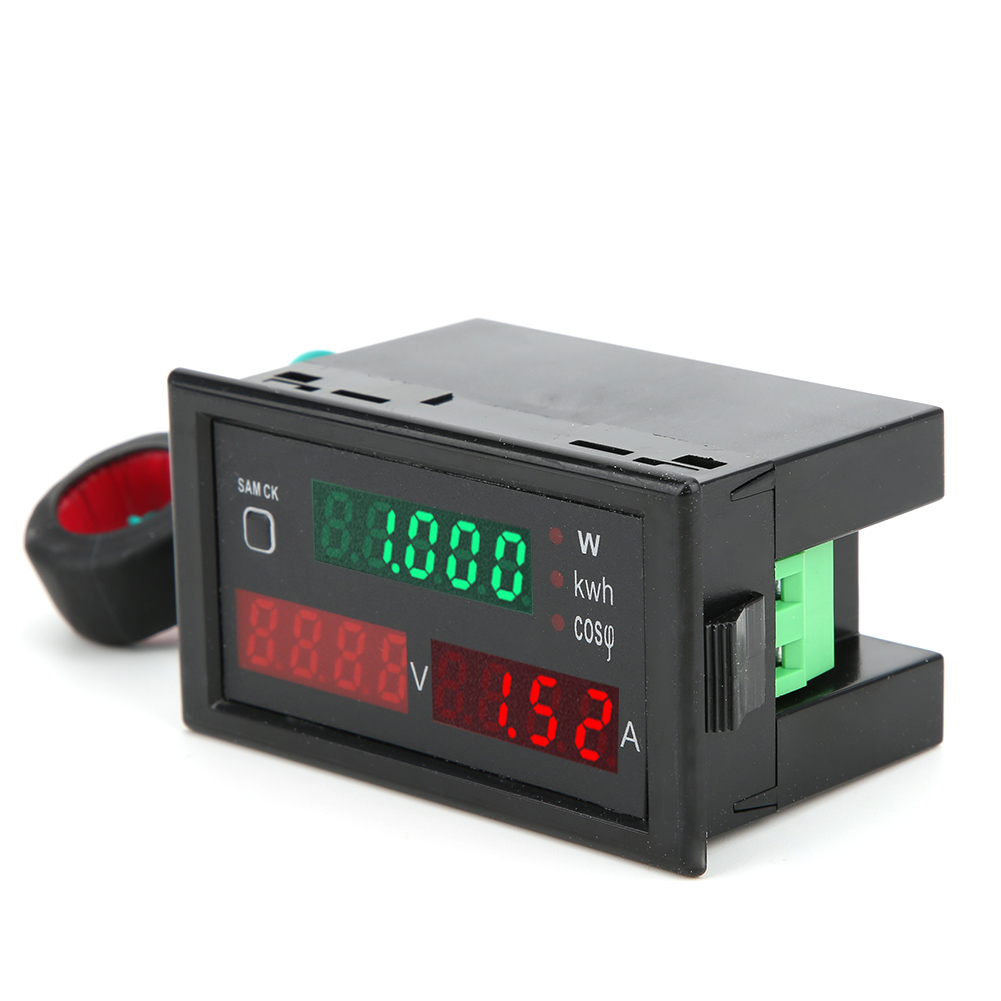 Digitales 220-v-wechselstrom-voltmeter Mit Led-anzeige – Multifunktions-spannungs-, Strom- Und Energiemessgerät, Leistungsmonitor Für Schaltschränke
