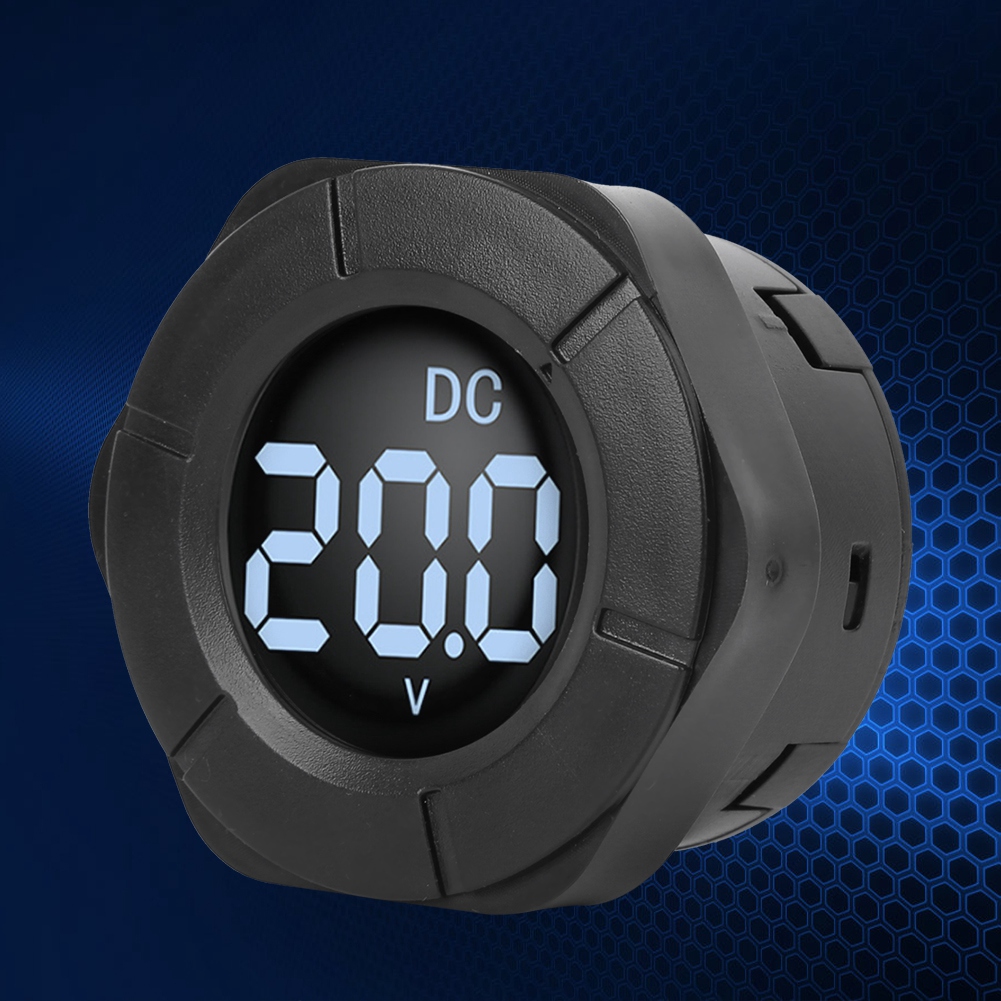 Rundes Digitales Lcd-voltmeter Dc 0-300v, Kfz-spannungsprüfer, Auto-voltmeter-monitor, 12v/24v-batterieanzeige, Präzises Messgerät.