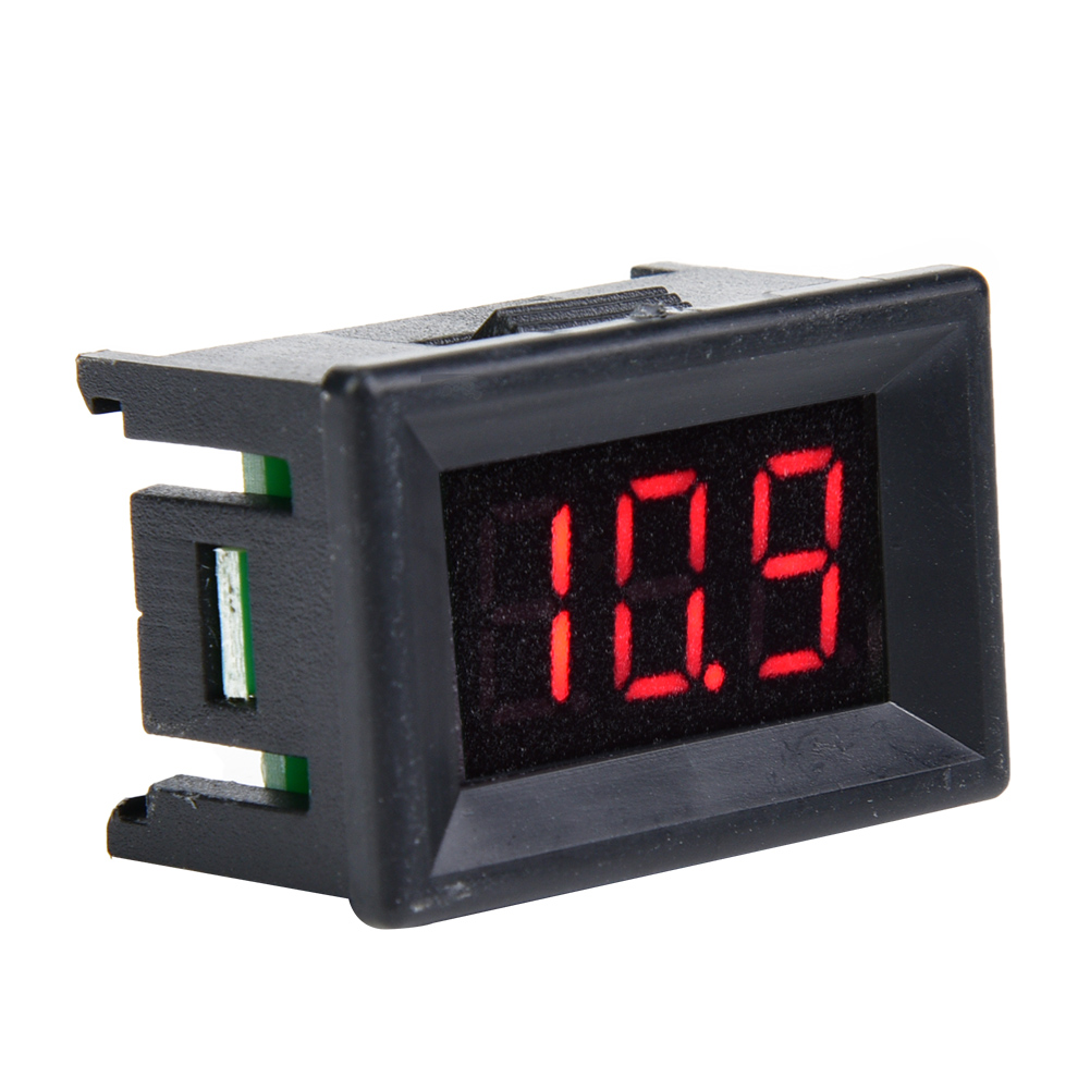 0,36 Zoll Zweidraht-digitalvoltmeter Dc 2,4-30v Wasserdichte Led-anzeige (rot)