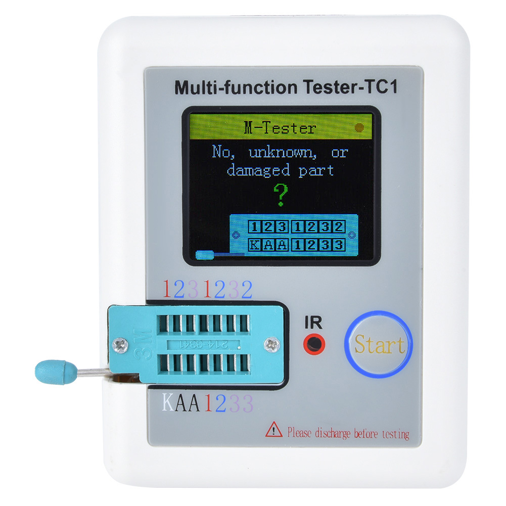 Multifunktionales, Tragbares Elektronisches Bauteiltestgerät Mit Farbigem Grafikdisplay Für Dioden, Trioden, Kondensatoren Und Transistoren