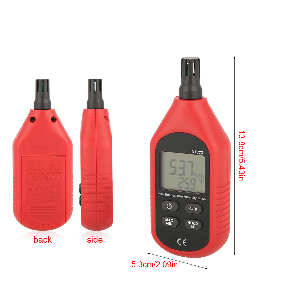 Ut333 Mini-lcd-digitalthermometer Für Lufttemperatur Und Luftfeuchtigkeit, Mit Eingebautem Sensor
