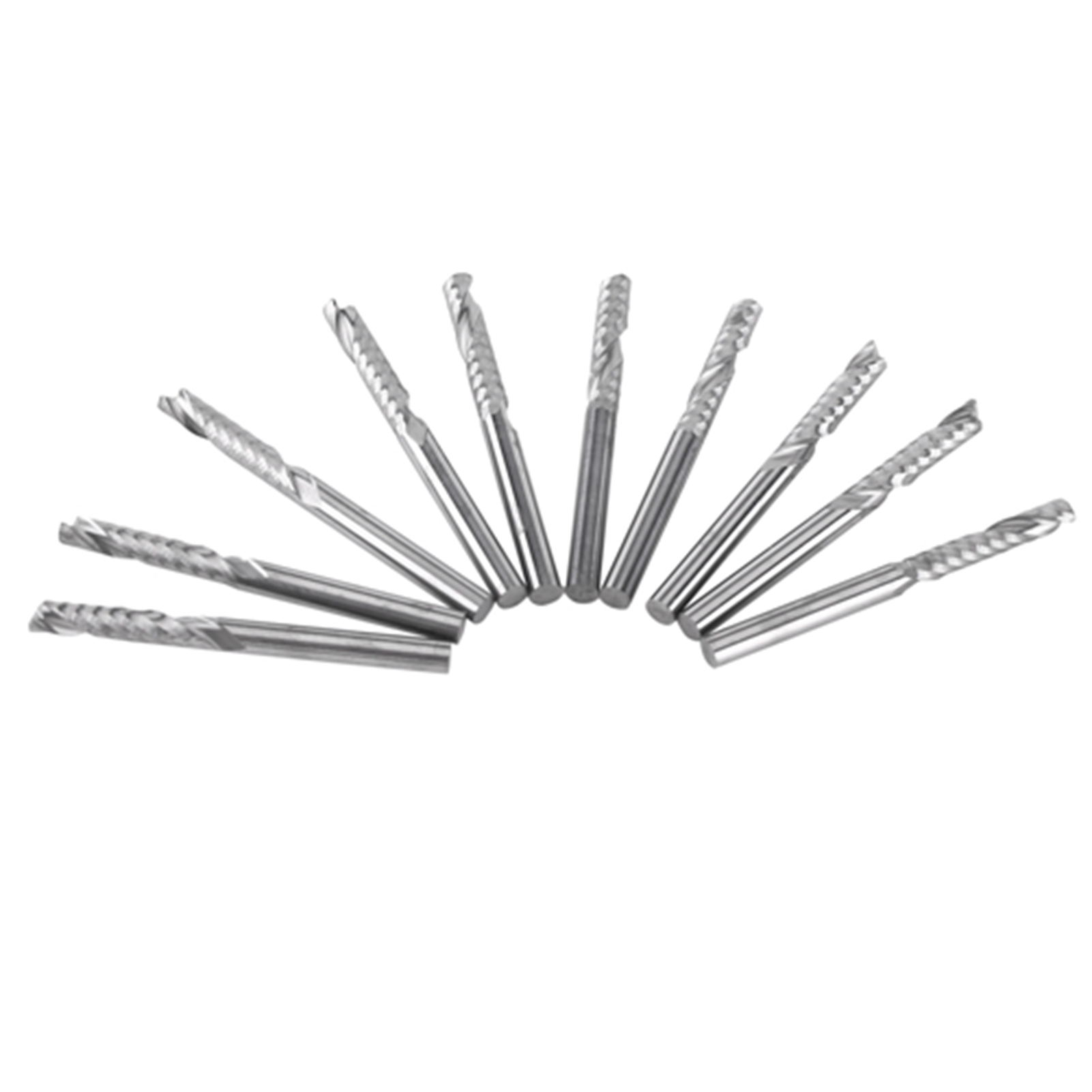 Einschneidiger Schaftfräser, 10 Stück, Cnc-werkzeuge 3,175 Mm, Schnittlänge 22 Mm