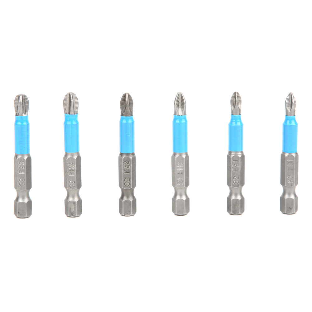 Set Mit 12 Magnetischen Kreuzschlitzschraubendreher-bits, 50 Mm, Rutschfest, 1/4-zoll-sechskantschaft, S2-legierungsstahl