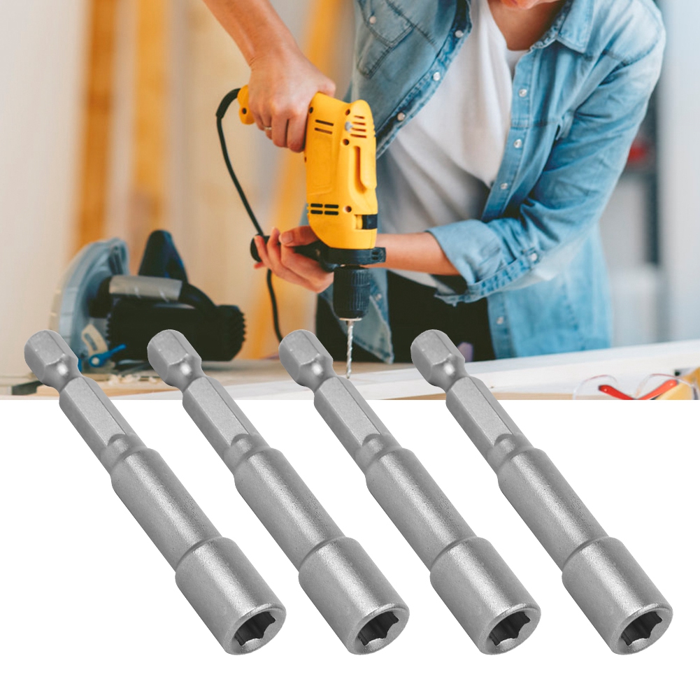 Set Mit 5 Magnetischen 6-mm-sechskantbits Aus Stahl, Adapter Für Akkuschrauber Und Bohrmaschine, Magnetisches Schraubzubehör