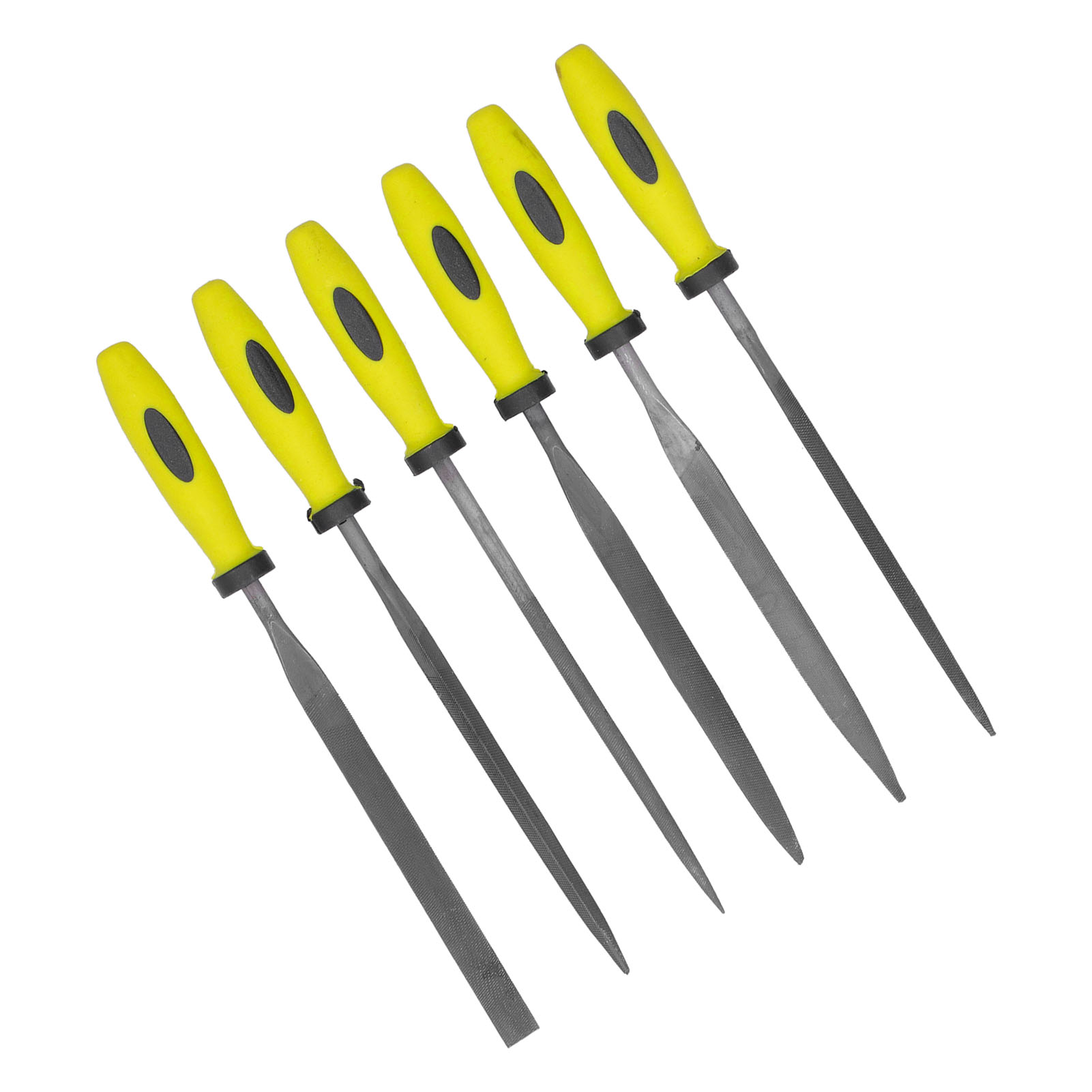 6-teiliges Metallfeilenset, Stahlfeilen Mit Quadratischen, Runden, Dreieckigen Und Flachen Spitzen, Zum Polieren Und Schärfen, Sil-1114