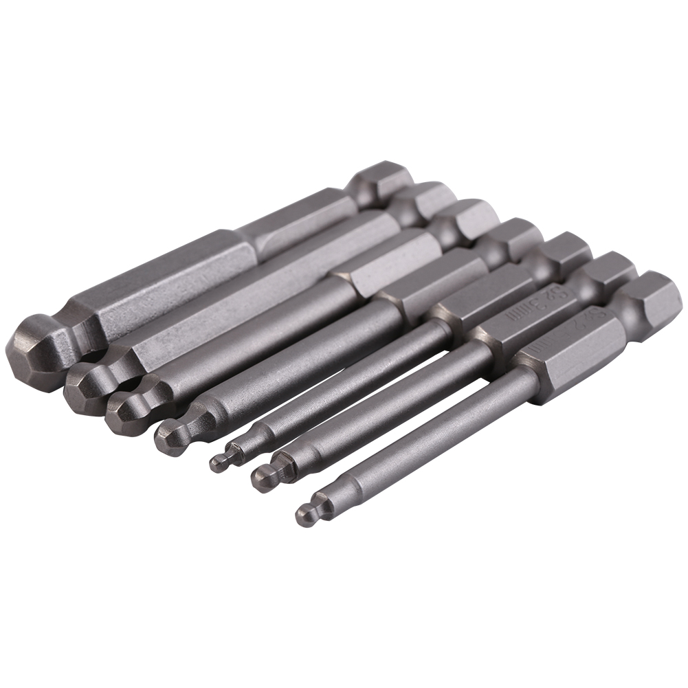 Set Mit 7 Magnetischen Schraubendreherbits 1/4'' Sechskant 2-8 Mm 65 Mm