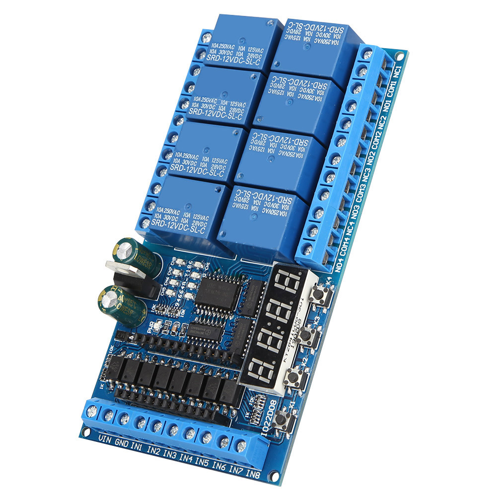 8-kanal-dc-12v-relaismodul Für Arduino Pro Mini, Timer-shield-board Mit Timer Und Schalter
