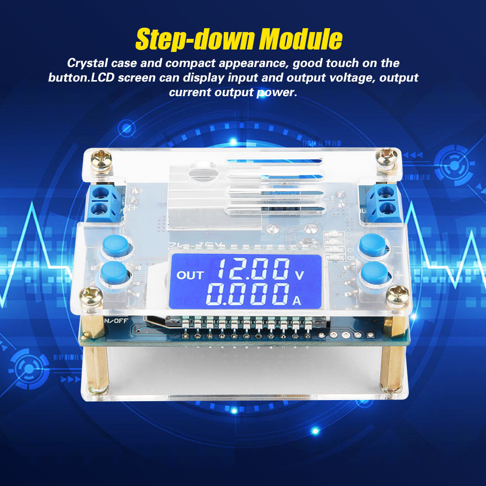 Dc-dc-modul Mit Einstellbarem Digitalem Lcd-display, Konstantspannungs- Und Konstantstrom-abwärtstransformator, 5 A