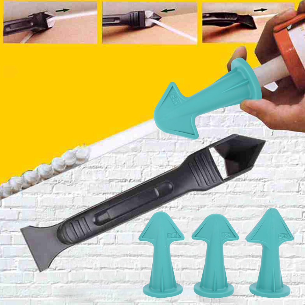 4-teiliges Fugenreinigungsset Für Keramikböden, Gummiwerkzeug Zum Entfernen Von Fugenmörtel, Abzieher Mit Ergonomischem Griff, Zubehör Für Verlegung Und Reparatur