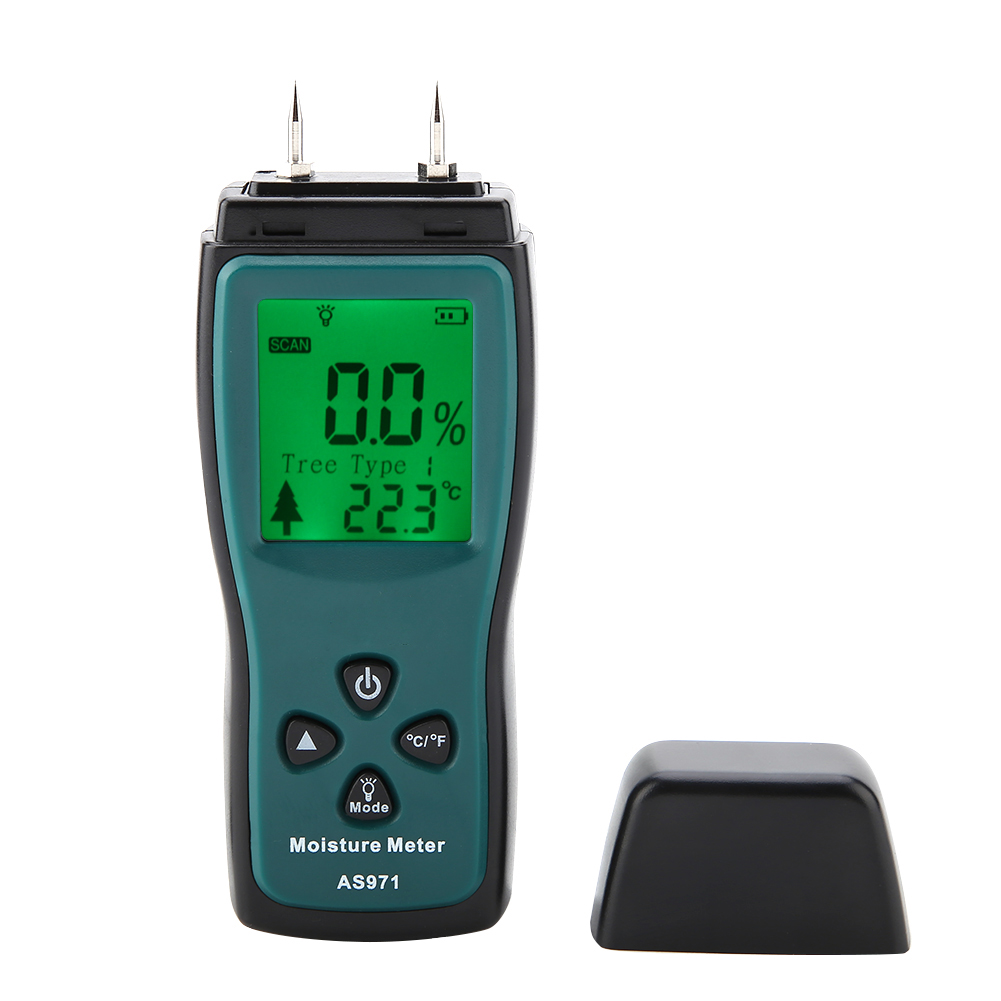 As971 Digitales Holzfeuchtemessgerät Mit Lcd-bildschirm, Intelligentem Sensor, Messbereich 0–40 °c, Hygrometer-tester Für Die Holzbearbeitung