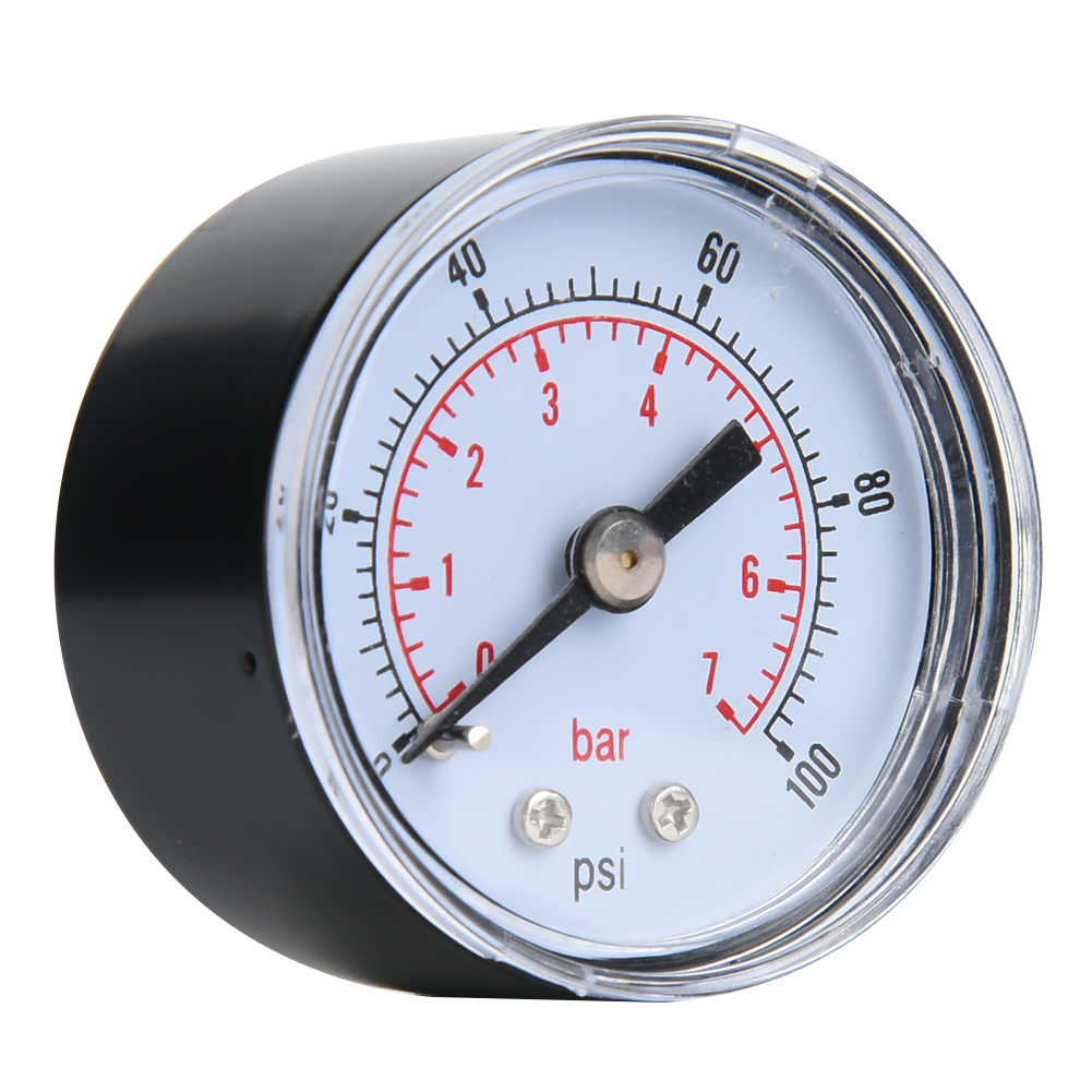 Mechanisches Manometer Für Luft, Öl Und Wasser, 1/8 Bspt-anschluss Hinten, 0–100 Psi / 0–7 Bar