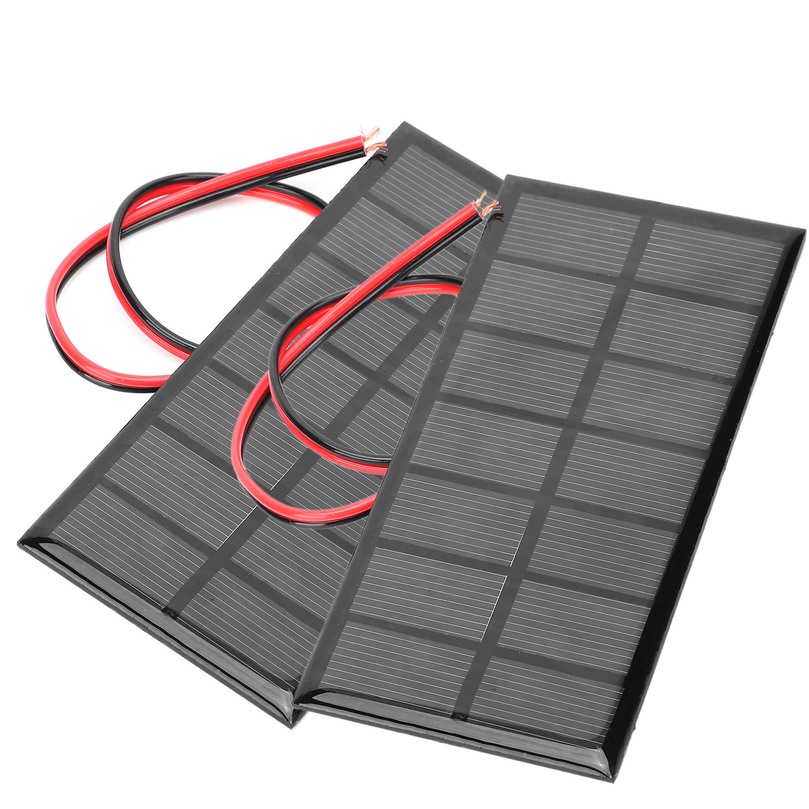 2x 3,5v 250ma Mini-epoxid-silizium-polykristallin-solarpanel-diy-ladegerät Mit 30cm Kabel