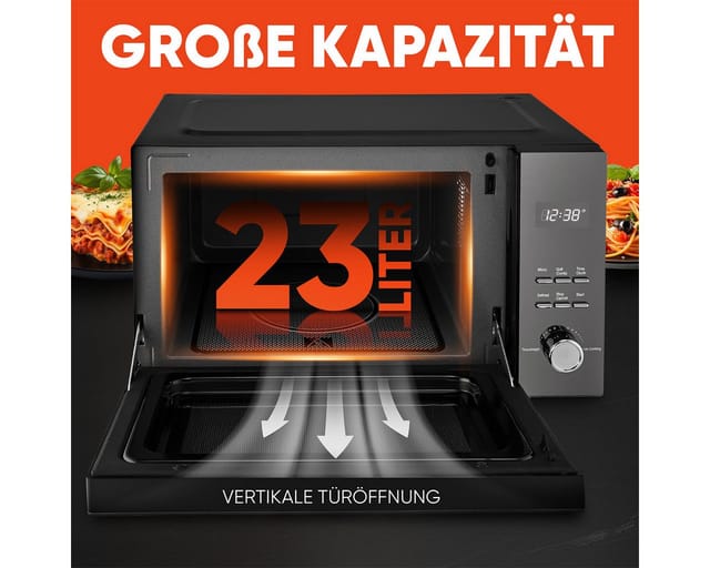 ProfiCook PC-MWG 1204 - microwave oven with grill - freestanding - black