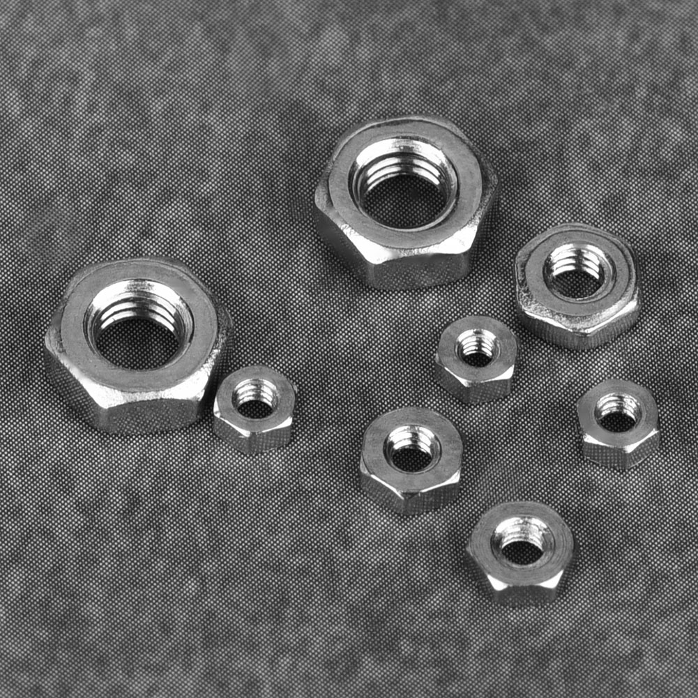 Sechskantmuttern Aus Edelstahl, Packung Mit 140 Stück, Gewinde M1/m1.2/m1.4/m1.6/m2/m2.5/m3