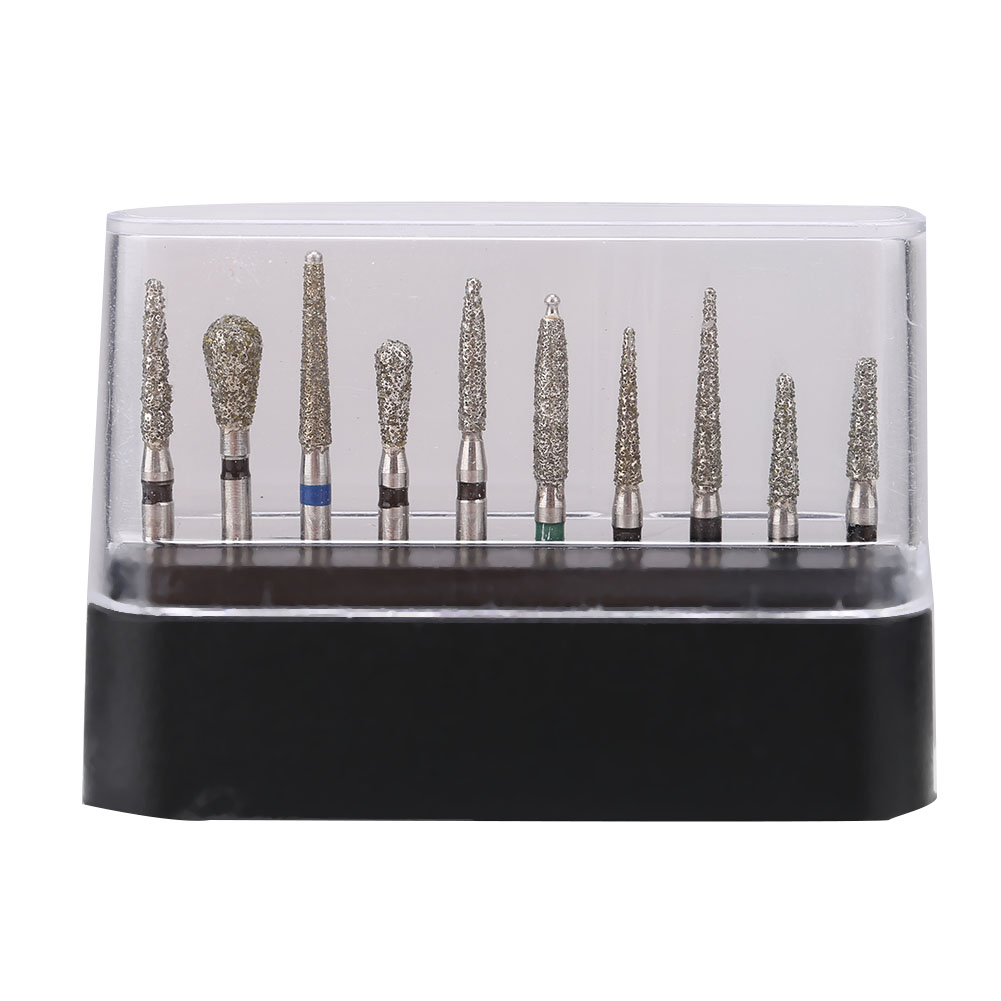 Packung Mit 10 Fg 1,6 Mm Diamant-dentalbohrern Für Hochgeschwindigkeits-handstücke, Schleifspitzen