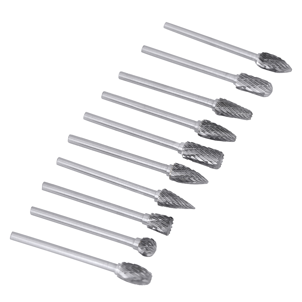 Satz Mit 10 Hartmetall-fräsern Für Rotationswerkzeuge, Schaftbohrer